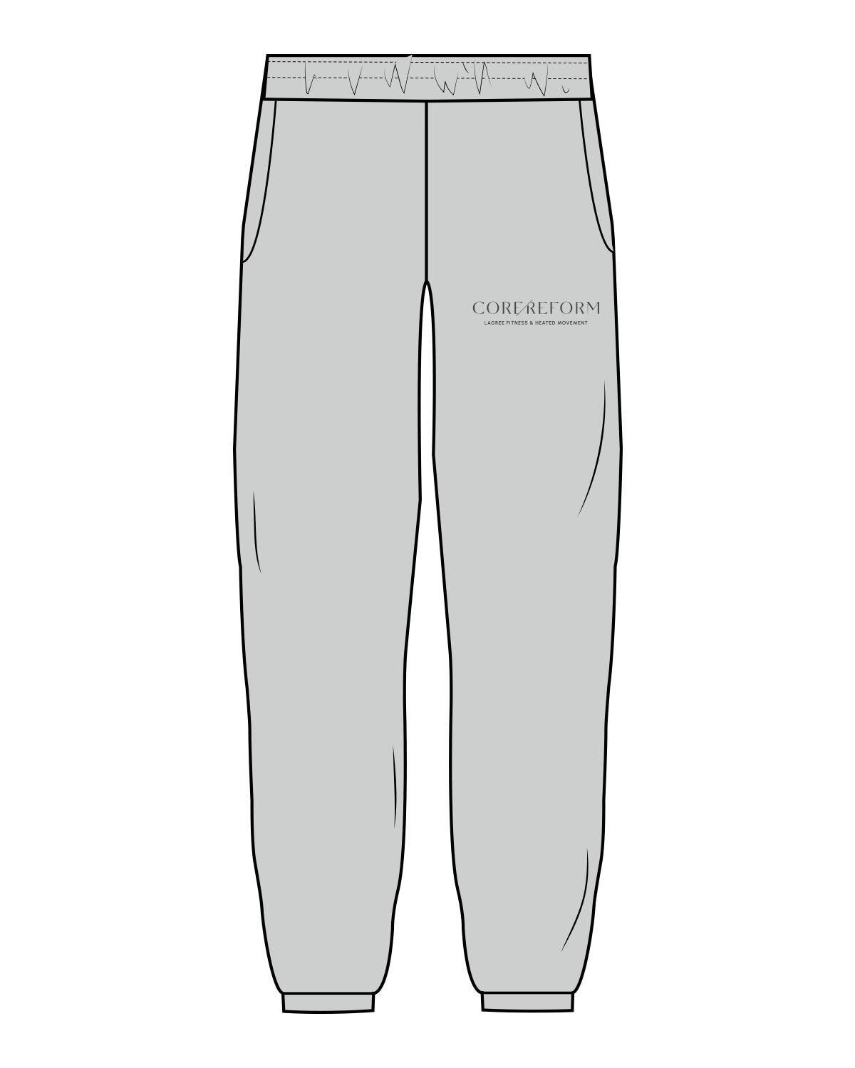 The Mens Sweatpants - Storm - Core Reform - Left Leg Stacked - Printed - Iron