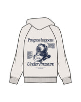 The Womens Hoodie - Bone - MD Hyperbaric - Left Chest Round & Back Illustration - Printed - Navy