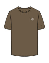 The Mens Tee - Walnut - Sultivate - Left Chest Icon & Back Shoulder - Printed - White