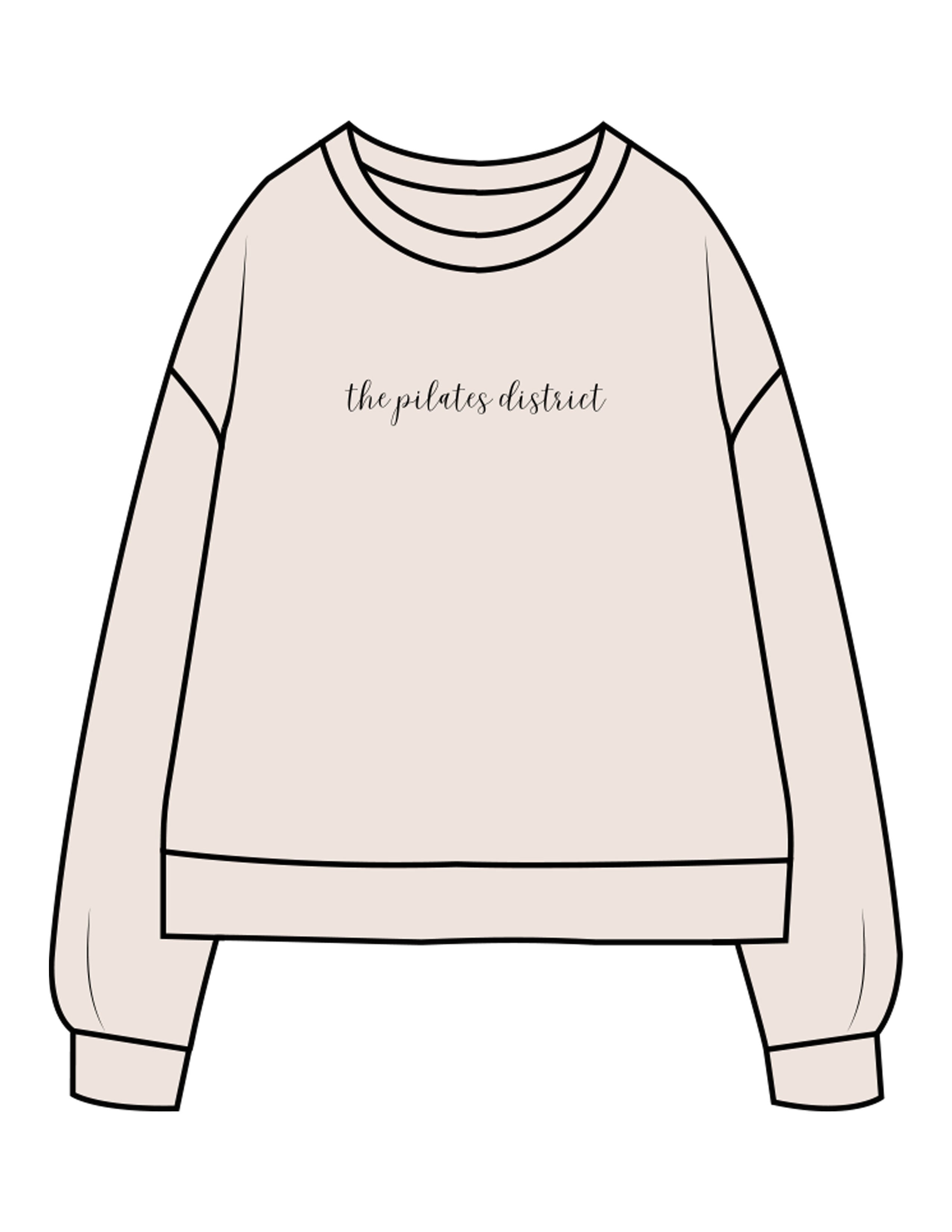 The Recycled Unisex Crewneck - Polar - THE PILATES DISTRICT - Center chest - Printed - Black