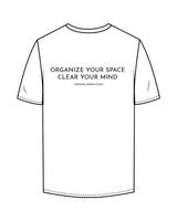 The Mens Tee - White - Neatly - Front & Back Chest Center- Black