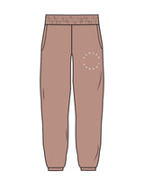 The Womens Sweatpants - Clay - Evolve Lagree - Left Leg - White