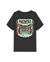 The Mens Heavyweight Tee - Washed Black - Blenders - Left Chest & Back "ENCINITAS" - Printed - Full Color