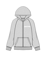 The Womens Zip Hoodie - Heather - Coach Code - Left Chest & Back Center - White