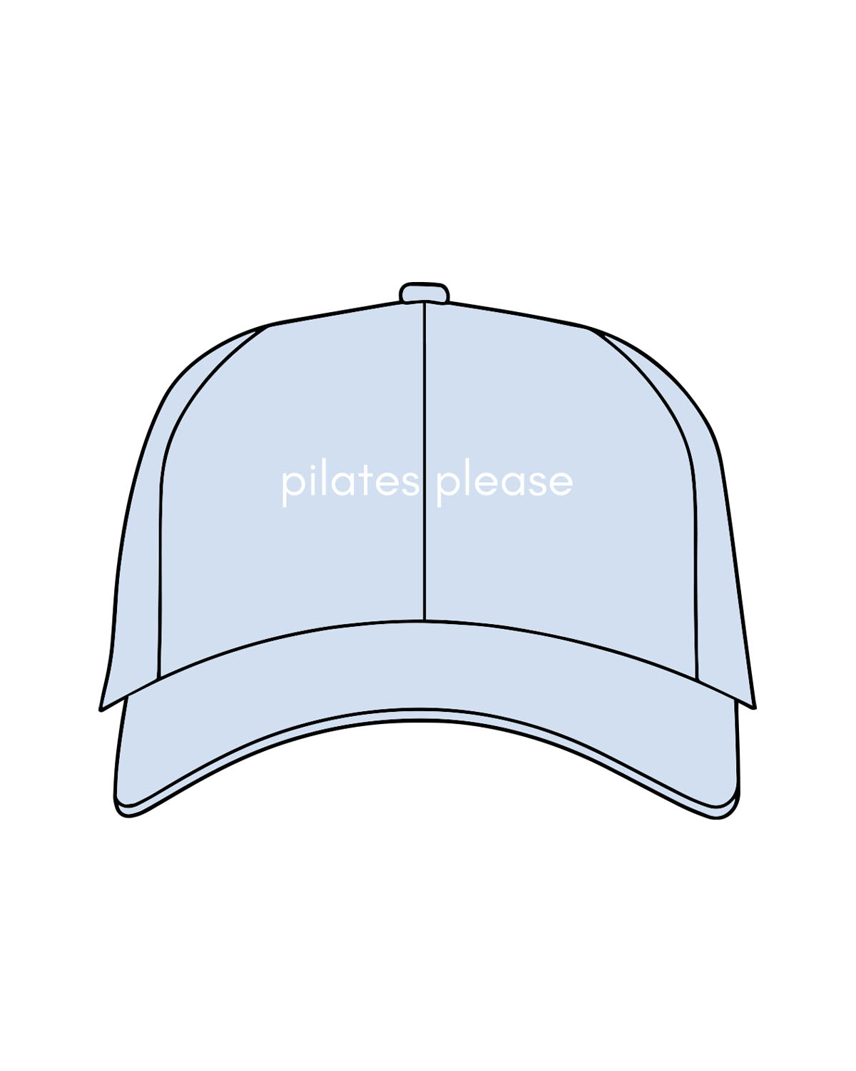 The Dad Hat - Sky - Pilates by Nix - Center - Small Letters - White