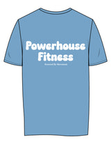 The Womens Tee - Carolina - Powerhouse Fitness - Left Chest Heart & Back Stacked - Printed - White