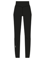The Basic Legging - Black - SOUL YOGA - Back Left Leg - Printed - White