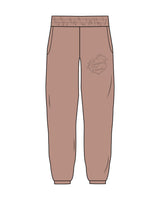 The Womens Sweatpants - Clay - Newport Peach - Left Thigh - Tone on Tone