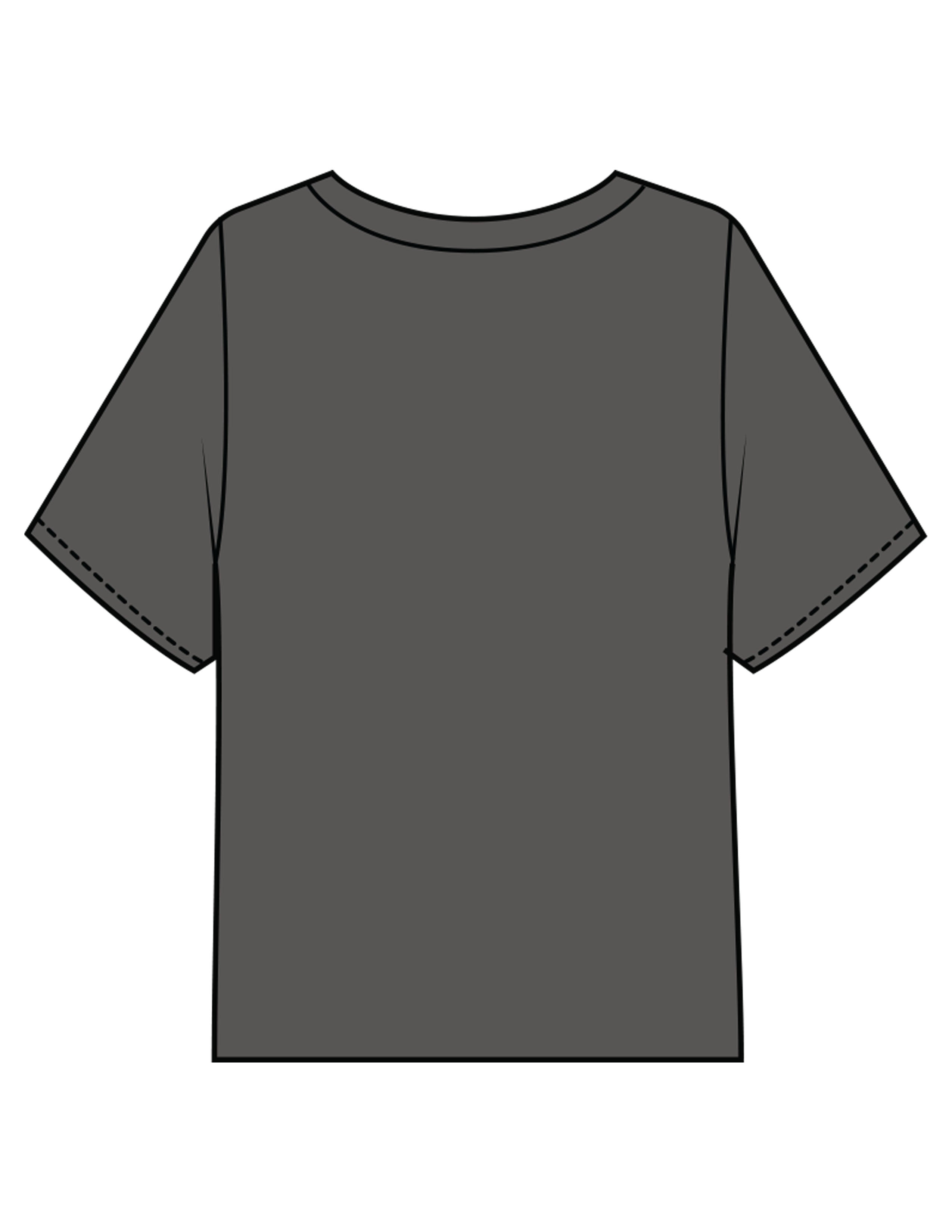 The Midweight Crop Tee - Pepper - Barnes. The Label - Chest Flower - Printed - Full Color