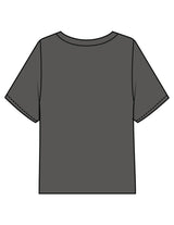 The Midweight Crop Tee - Pepper - Barnes. The Label - Chest Flower - Printed - Full Color