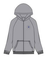 The Recycled Unisex Zip Hoodie - Heather - LLR - Left Chest & Back Stacked - Printed - Full Color