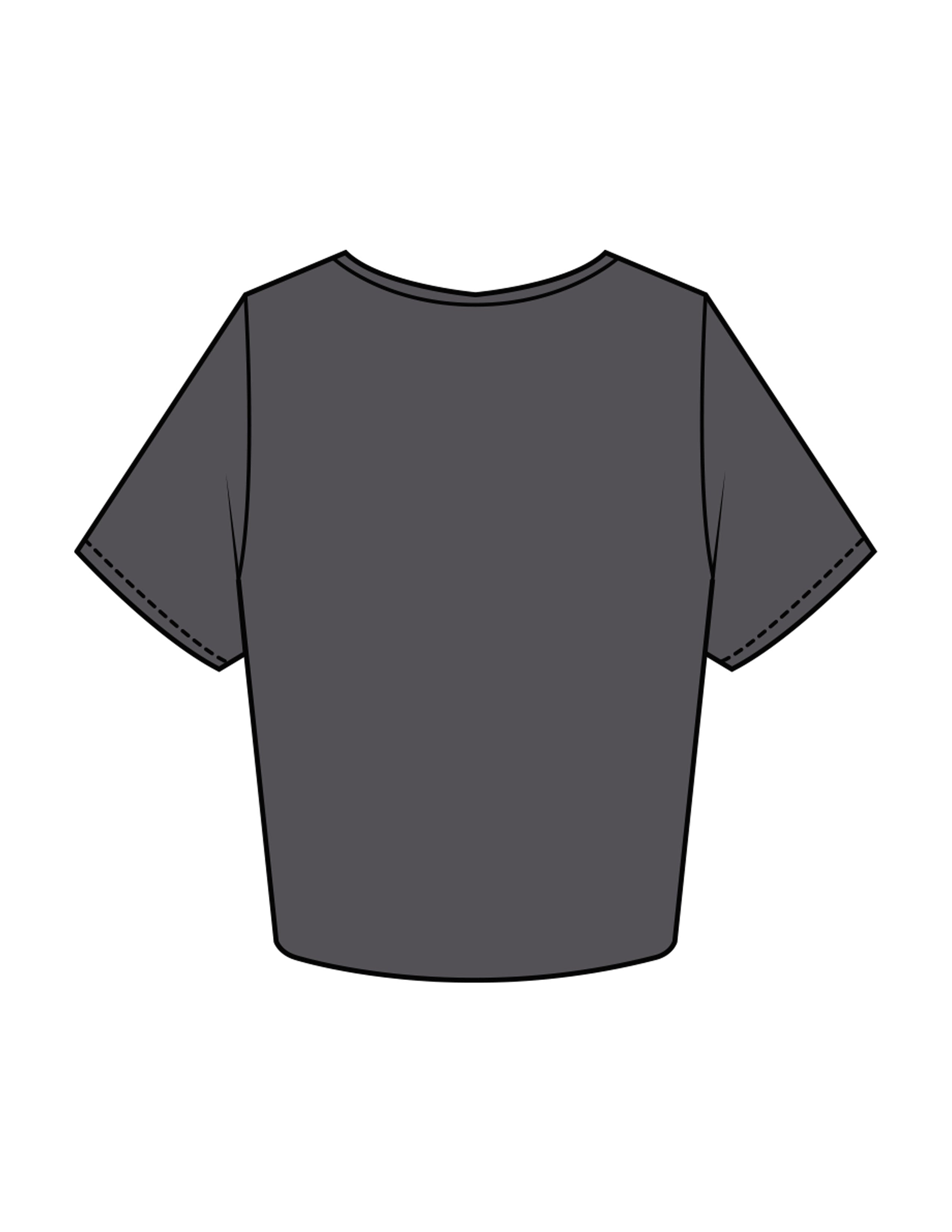 The Crop Tee - Charcoal - SWS - Center Chest Script - Printed - Black