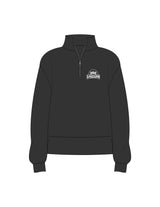 The Mens 1/4 Zip - Washed Black - Gladden Gains - Left Chest - Printed - White