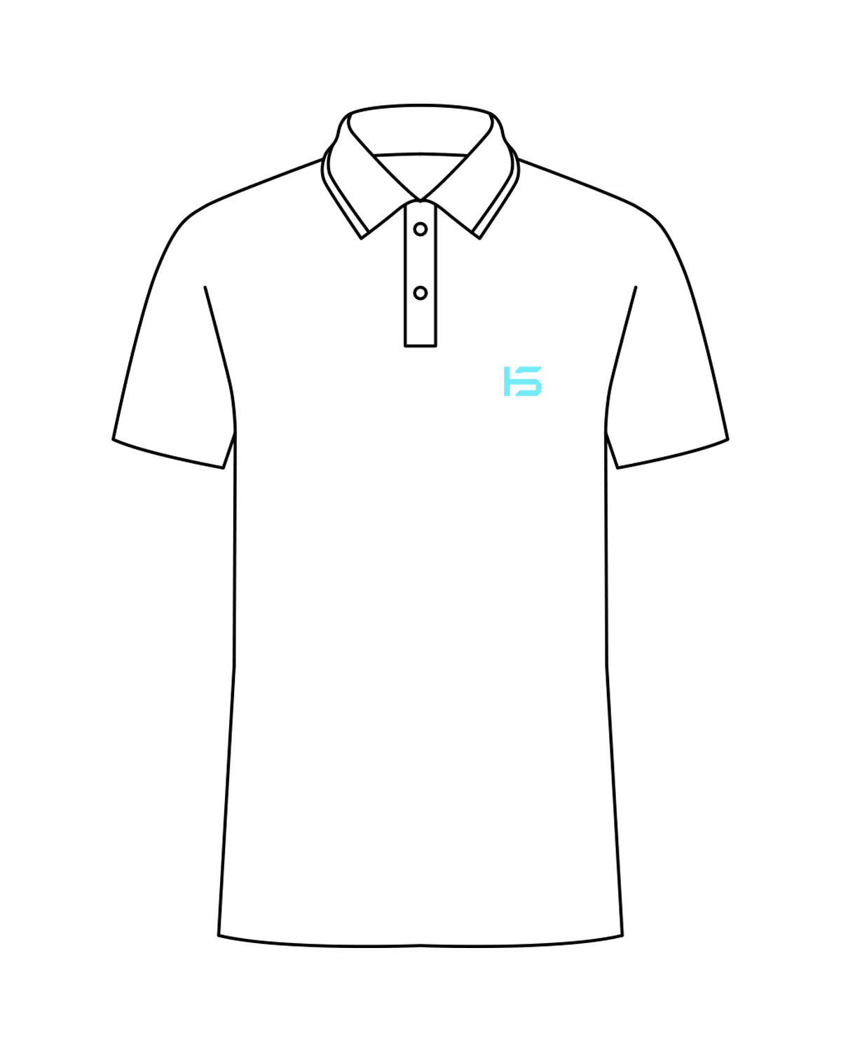 The Mens Polo - White - Holt Street - Left Chest - Embroidered - Tiffany Blue