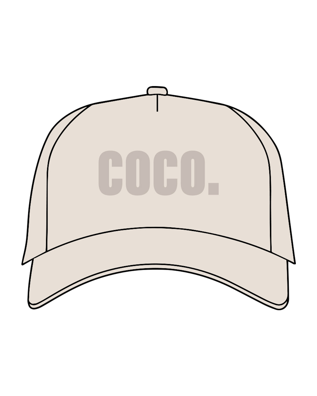The Canvas Cap - Ecru - Dr.Courtney - Center - EmbRoidered - Tone on Tone
