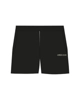 The Womens Jogger Shorts - Black - Lagree Tahoe - Left Leg - Embroidered - Off White