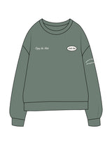 The Midweight Unisex Crewneck - Washed Alpine - Activate House - Right & Left Chest "NORTH PARK" - Embroidered - Left Sleeve - Printed - Full Color