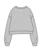 The Oversized Crop - Heather - Reform Fitness - Center Chest Stacked & Back Center Neckline - White
