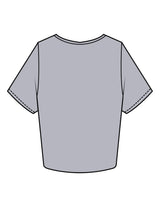 The Crop Tee - Heather - Fase Lagree - Center Chest - Printed - Charcoal