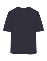 The Womens Oversized Tee - Ink - Mantra - Center Chest Stacked - Printed - White