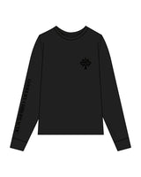 The Unisex Midweight Long Sleeve - Black - Goodlife Chiropractic - Left Chest & Right Sleeve - Tone on Tone