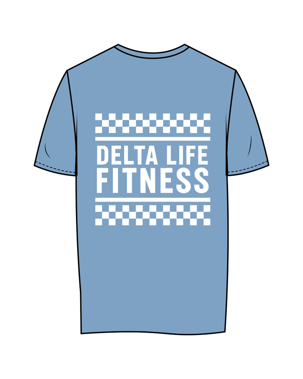 The Womens Tee - Carolina - Delta Fitness - Left Chest & Back Stacked - Printed - White