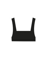 The Box Cut Bra - Black - SWEATDREAMS - Center Back "OCEANSIDE" - Printed - Full Color