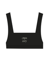 The Box Cut Bra - Black - Onyx & Ivory - Center Chest Stacked & Bottom Back - Printed - Off White