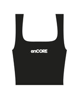 The Square Neck Tank - Black - enCore Pilates - Center Chest - Printed - White
