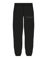 The Mens Sweatpants - Black - Core Reform - Left Leg Stacked - Printed - Sage