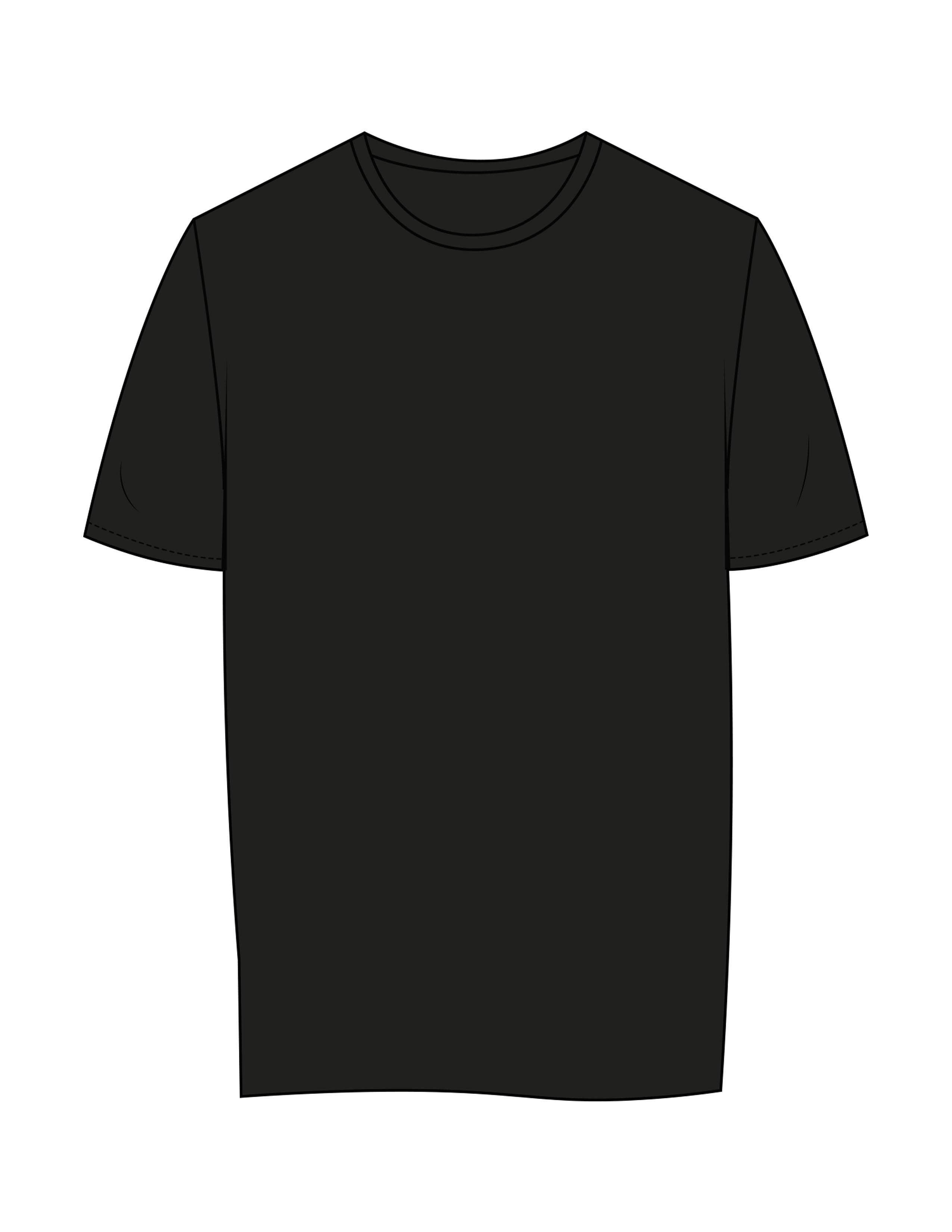 The Womens Tee - Black - The Stu - Center Back - Printed -  Tone on Tone
