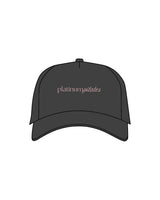 The 5 Panel Trucker Hat - Charcoal - Platinum Pilates - Center Crown - Embroidered - Pink