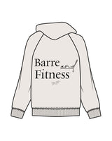 The Womens Hoodie - Bone - Ignite Barre & Fitness - Left Chest & Back Stacked - Printed - Black