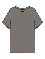 The Mens Heavyweight Tee - Washed Gray - LVL - Center Chest & Back Neckline Icon - Printed - Black