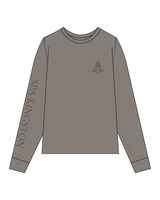 The Mens Heavyweight Long Sleeve - Washed Gray - Spa Kingston - Left Chest Embroidered & Right Sleeve Printed - Tone on Tone