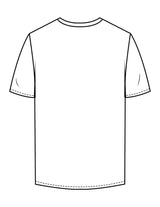 The Mens Tee - White - Carriage House - Center Chest Stacked - Printed - Washed Black