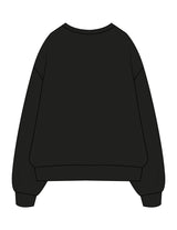 The Mens Crewneck - Black - Fine Core Pilates - Center Chest Stacked - Printed - White