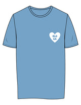 The Womens Tee - Carolina - Powerhouse Fitness - Left Chest Heart & Back Stacked - Printed - White