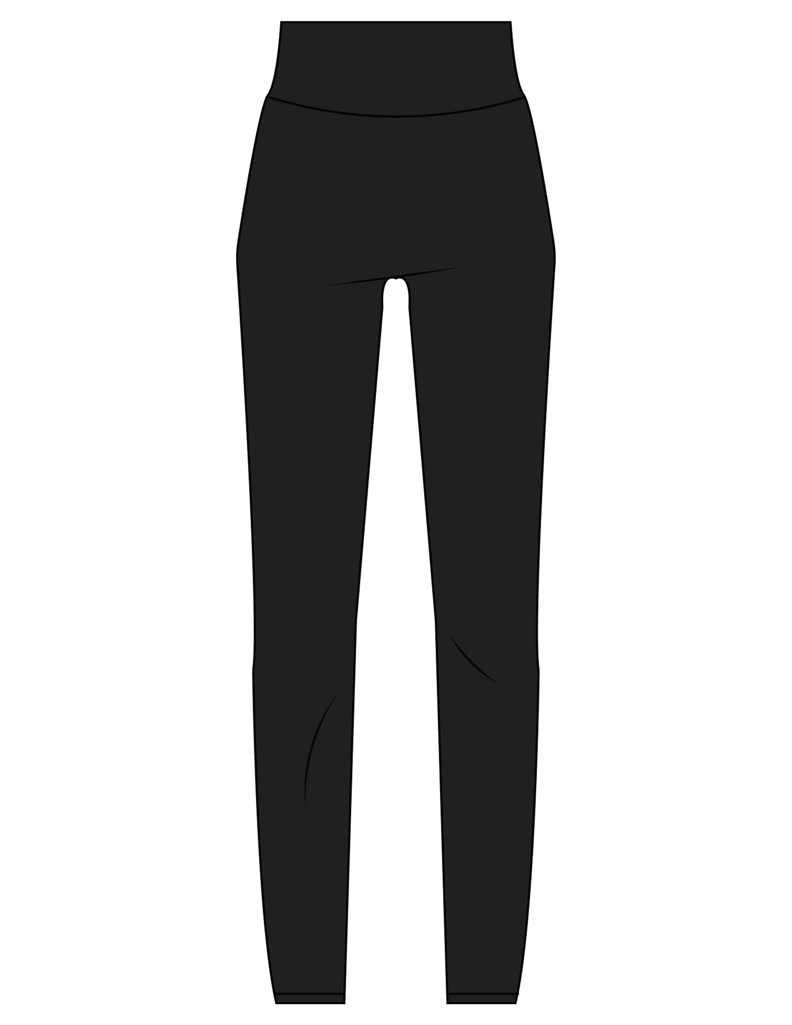 The Basic Legging - Black - SOUL YOGA - Back Left Leg - Printed - White