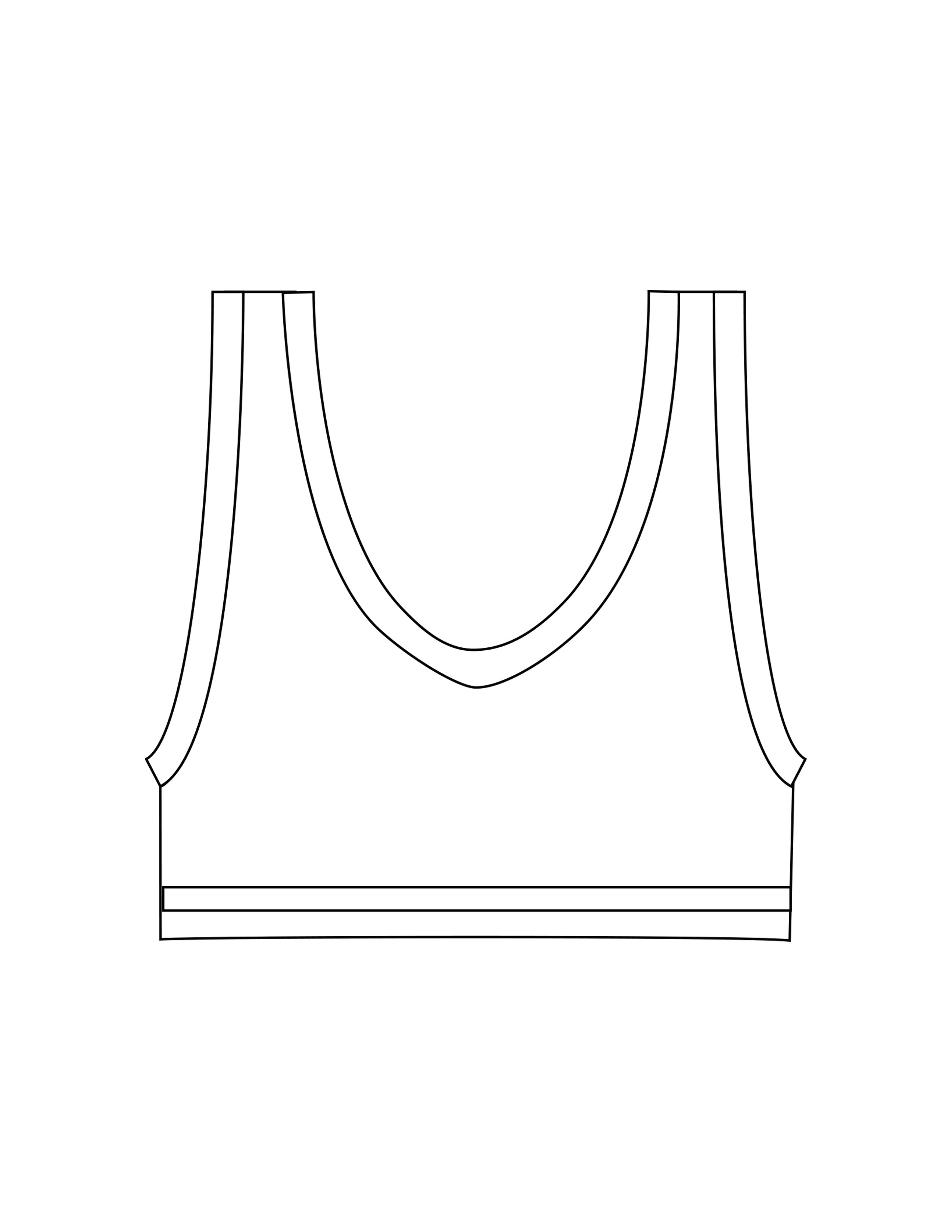 The Piped Bra - White - Powerhouse Fitness - Center Chest Stacked - Printed - Black