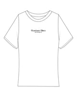 The Ribbed Baby Tee - White - Powerhouse Fitness - Center Chest Stacked - Printed - Black