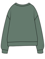 The Midweight Unisex Crewneck - Washed Alpine - The Cove - Left Chest - Printed - Full Color