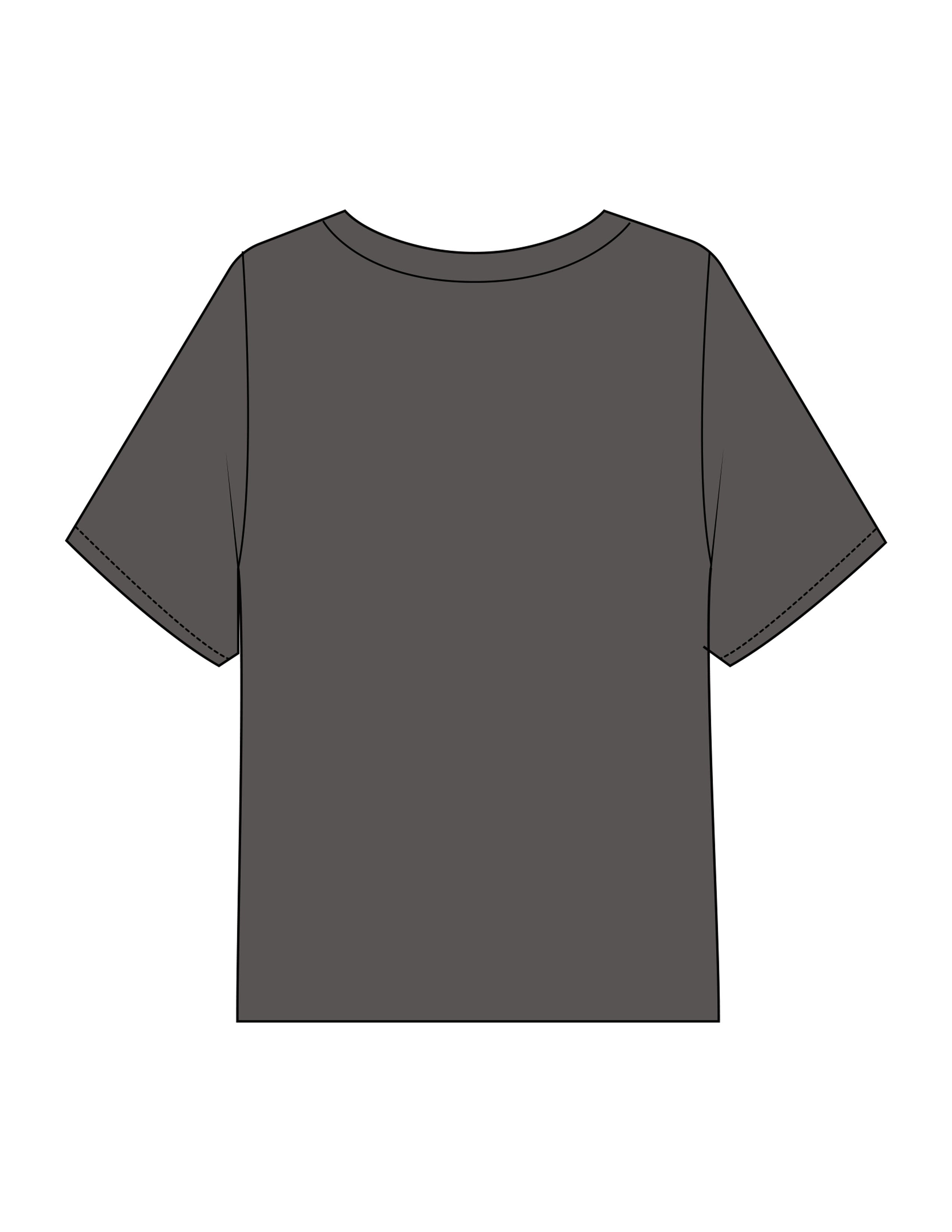 The Midweight Crop Tee - Pepper - RPCS - Left Chest - Printed - Tone on Tone