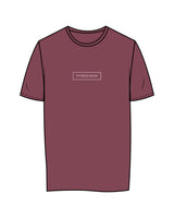 The Womens Tee - Berry  - Fitness Nook - Center Chest - Printed- White