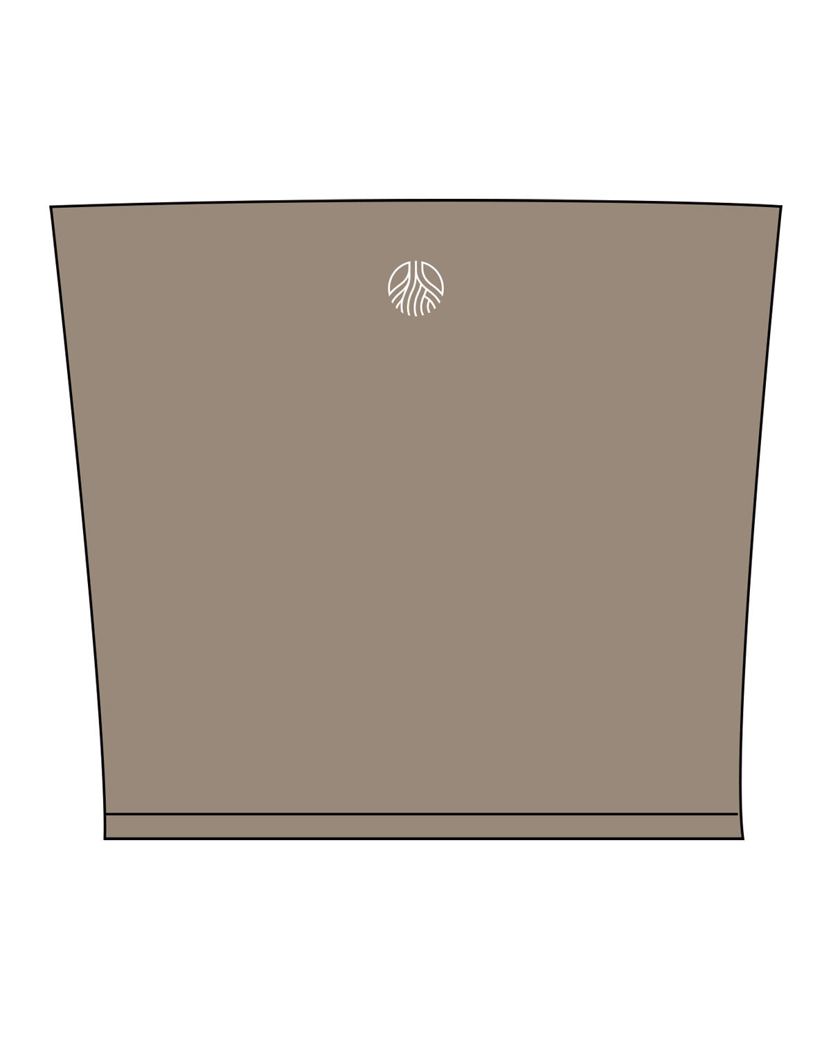 The Sporty Tube Top - Brown - Sultivate - Center Chest & Center Back Logo - Printed - White