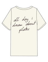 The Womens Heavyweight Tee - Off White - Ritual Body - Center Chest Inverted & Back Script - Printed - Brown