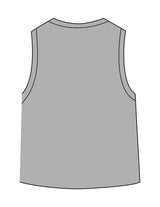 The Daily Crop Tank - Heather Gray - Rebel Ride - Center Chest Icon - Printed - Blue
