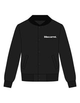 The Mens Varsity Jacket - Black - BlueCarrot - Left Chest - Embroidered - White