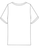 The Ribbed Baby Tee - White - Barnes. The Label - Center Chest - EMB - Black