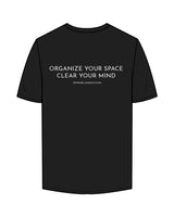 The Mens Tee - Black - Neatly - Front & Back Chest Center